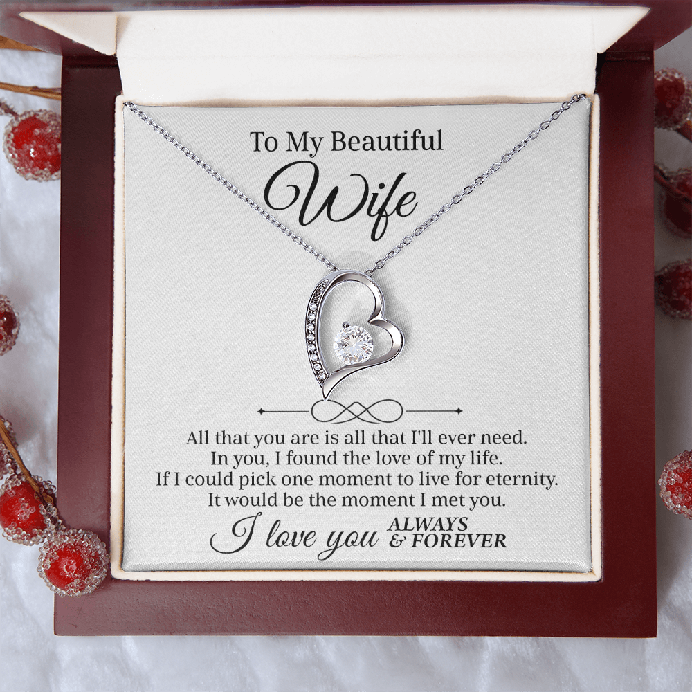 A Necklace as Endless as My Love — Forever Love Necklace Gift for Wife !