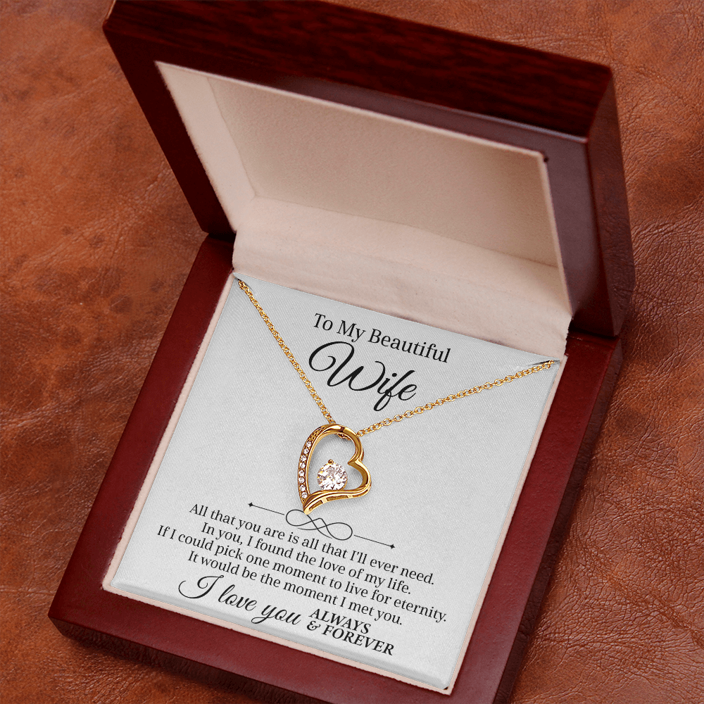 A Necklace as Endless as My Love — Forever Love Necklace Gift for Wife !