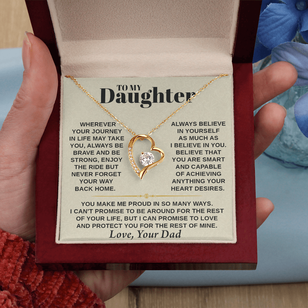 For the daughter who carries my heart wherever she goes — may this Forever Love Necklace !