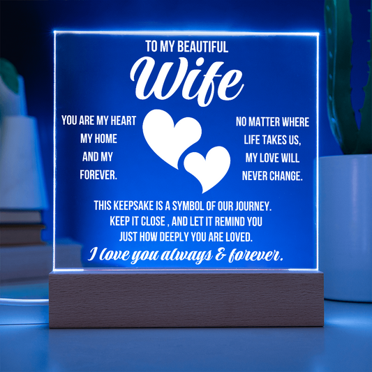 To My Beautiful Wife - This Keepsake is a Symbol