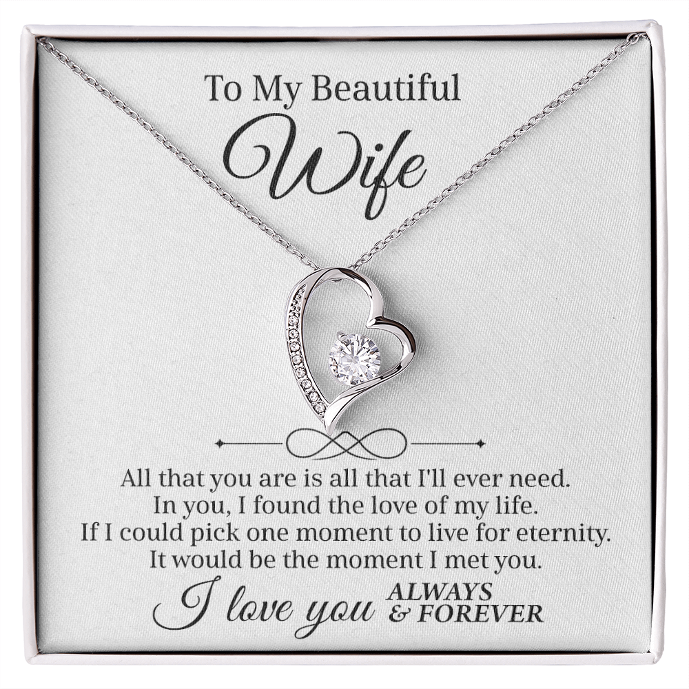 A Necklace as Endless as My Love — Forever Love Necklace Gift for Wife !