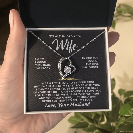 Not even time could wear down the shine of my love for you  Forever Love Necklace !