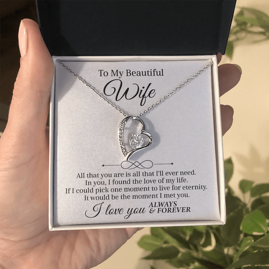 A Necklace as Endless as My Love — Forever Love Necklace Gift for Wife !