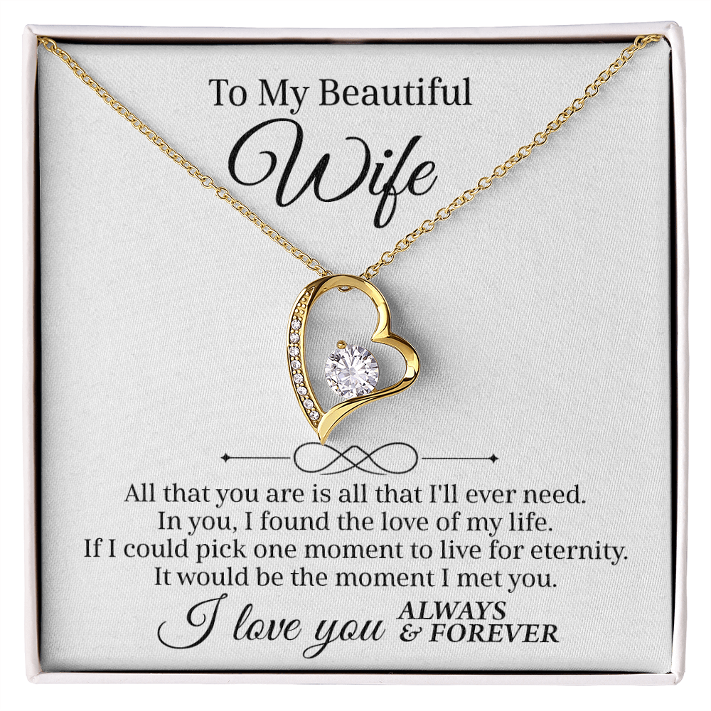 A Necklace as Endless as My Love — Forever Love Necklace Gift for Wife !