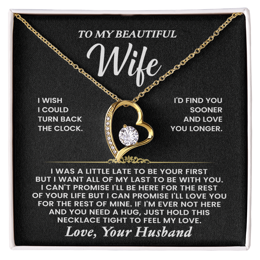 Not even time could wear down the shine of my love for you Forever Love Necklace !