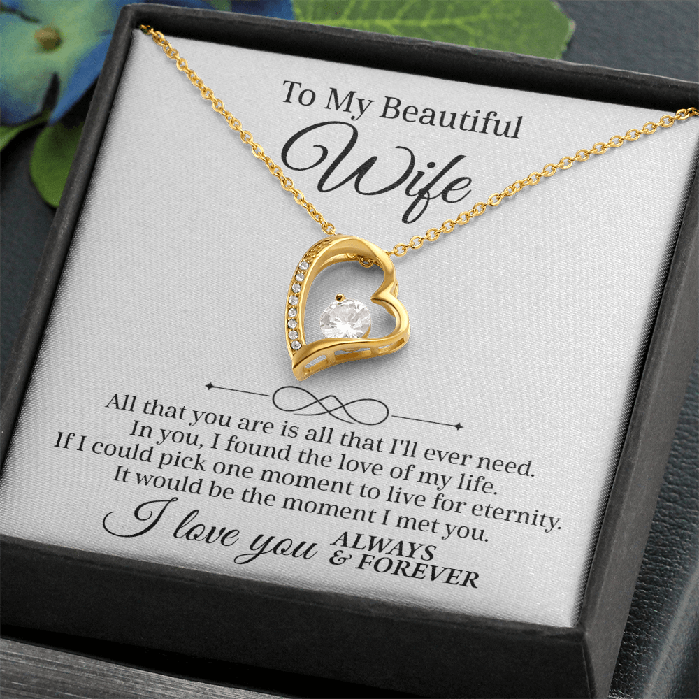 A Necklace as Endless as My Love — Forever Love Necklace Gift for Wife !