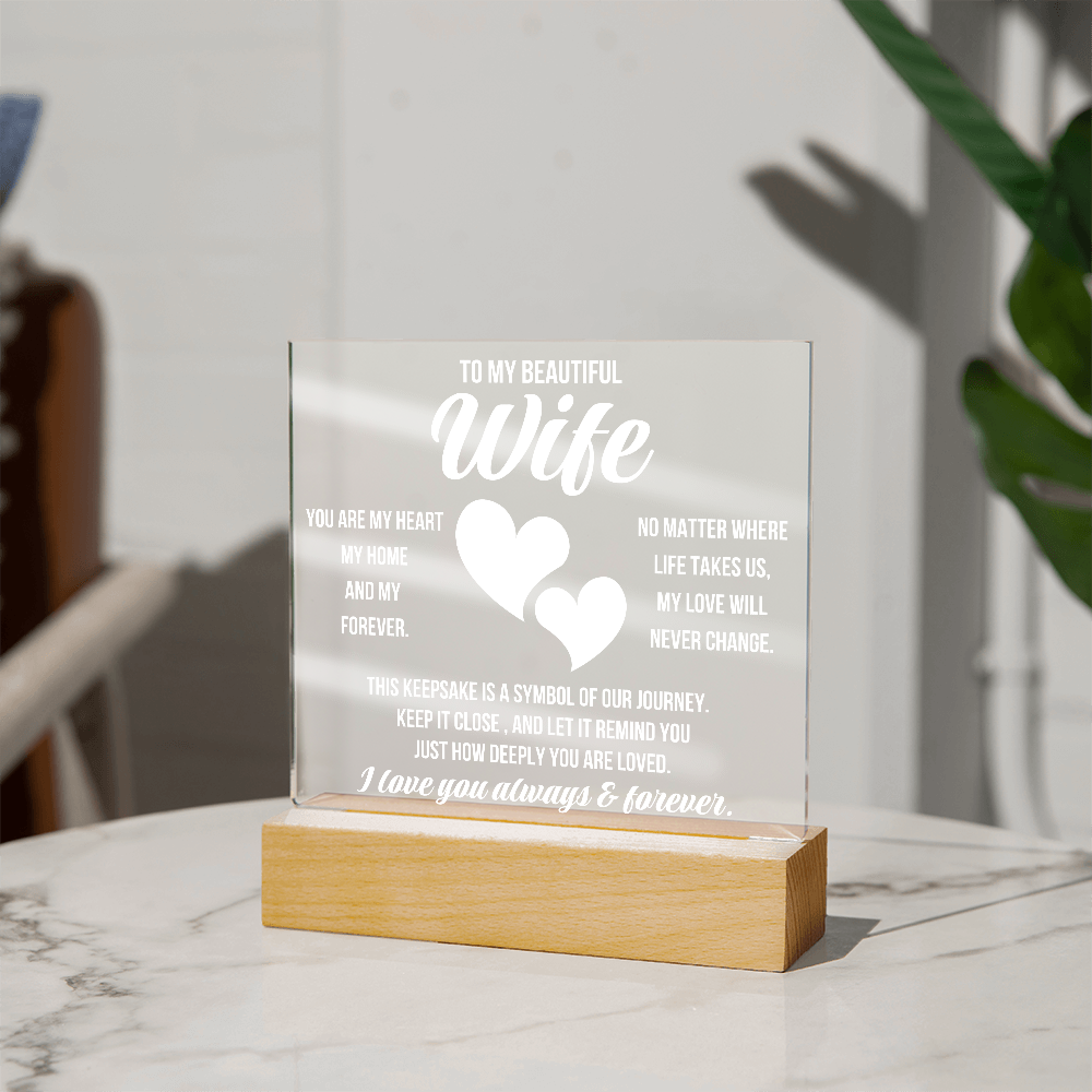 To My Beautiful Wife - This Keepsake is a Symbol