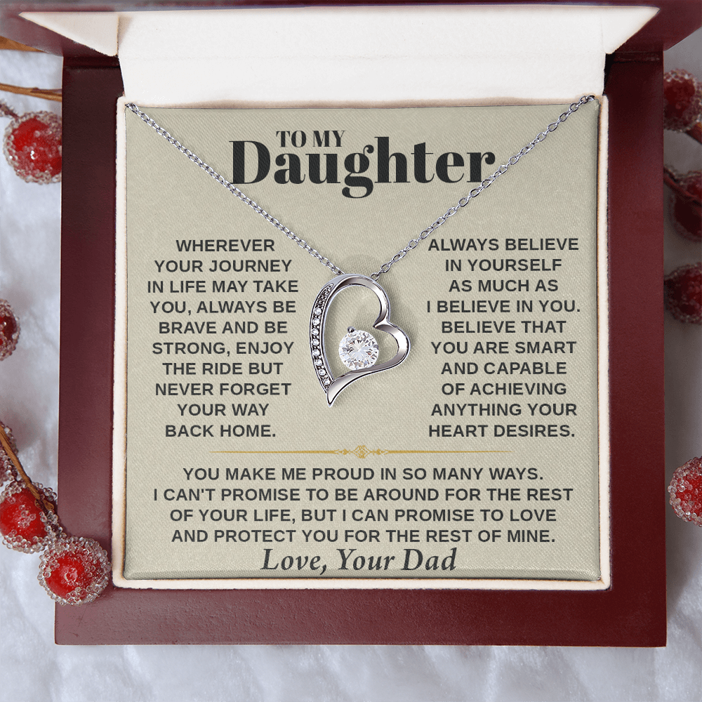 For the daughter who carries my heart wherever she goes — may this Forever Love Necklace !