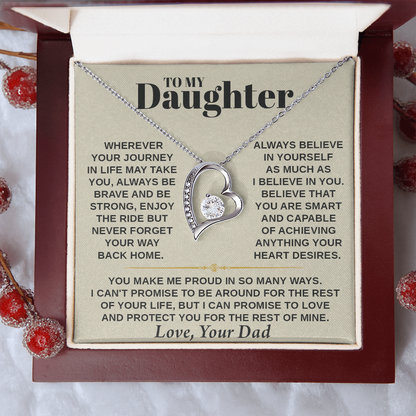 For the daughter who carries my heart wherever she goes — may this Forever Love Necklace !