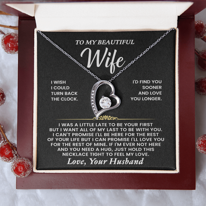 Not even time could wear down the shine of my love for you  Forever Love Necklace !