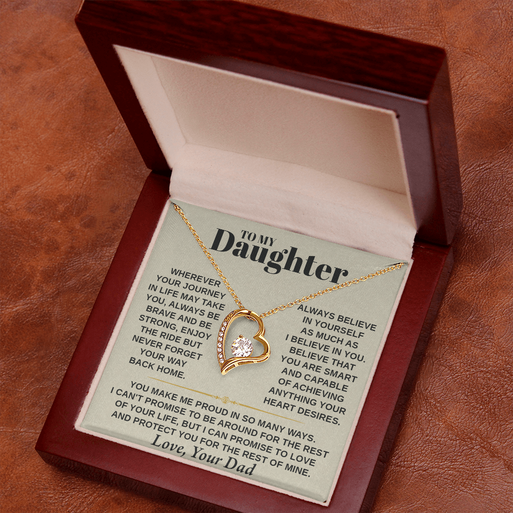 For the daughter who carries my heart wherever she goes — may this Forever Love Necklace !