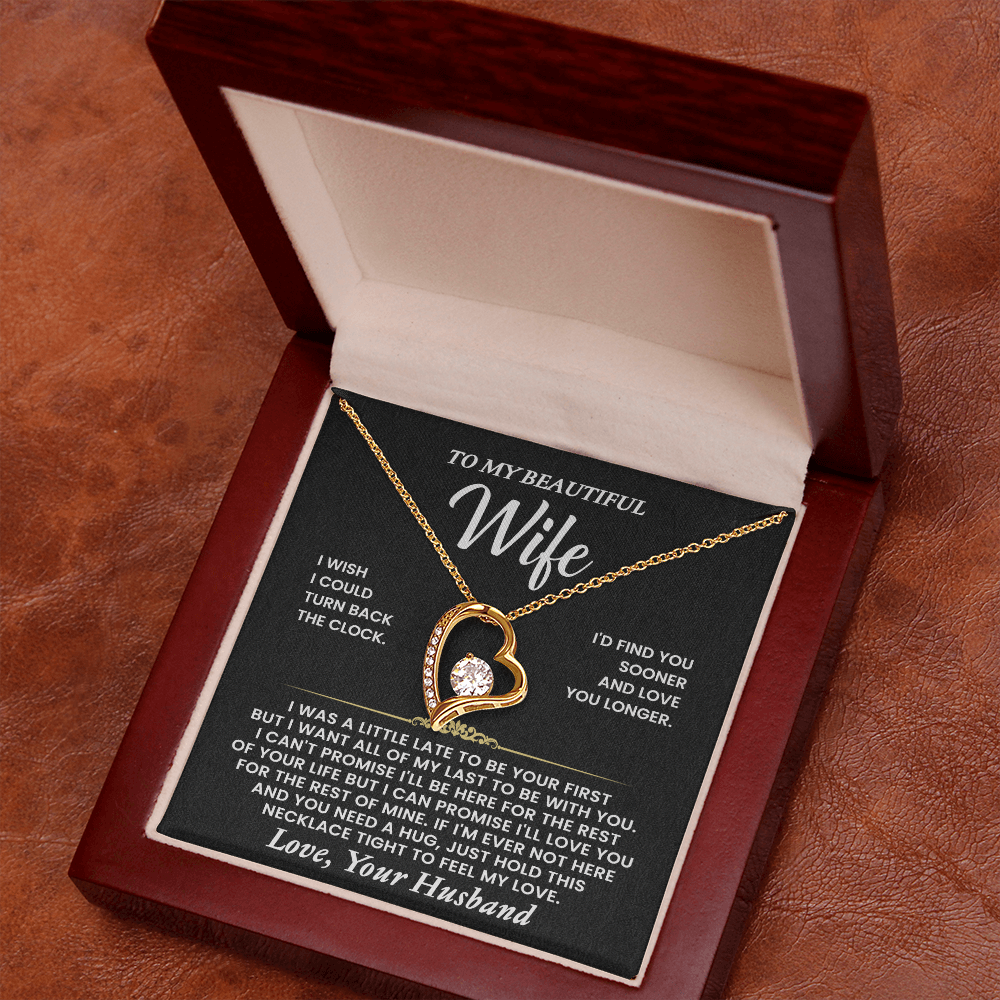 Not even time could wear down the shine of my love for you  Forever Love Necklace !