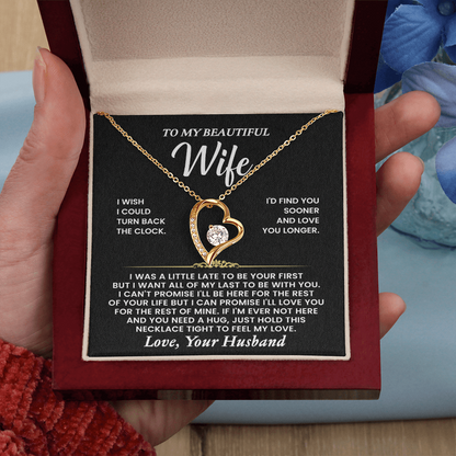 Not even time could wear down the shine of my love for you  Forever Love Necklace !