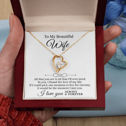 A Necklace as Endless as My Love — Forever Love Necklace Gift for Wife !