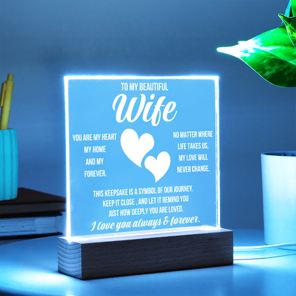 To My Beautiful Wife - This Keepsake is a Symbol