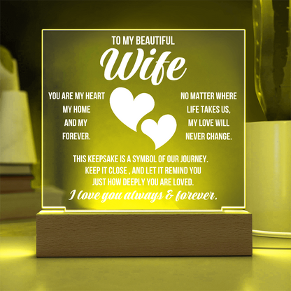 To My Beautiful Wife - This Keepsake is a Symbol