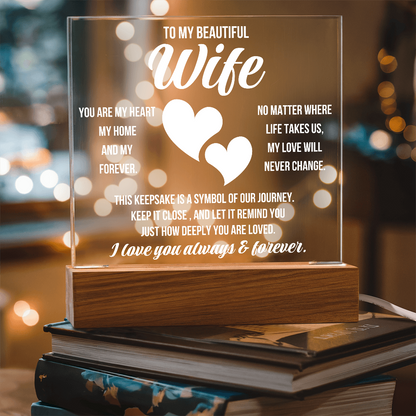 To My Beautiful Wife - This Keepsake is a Symbol