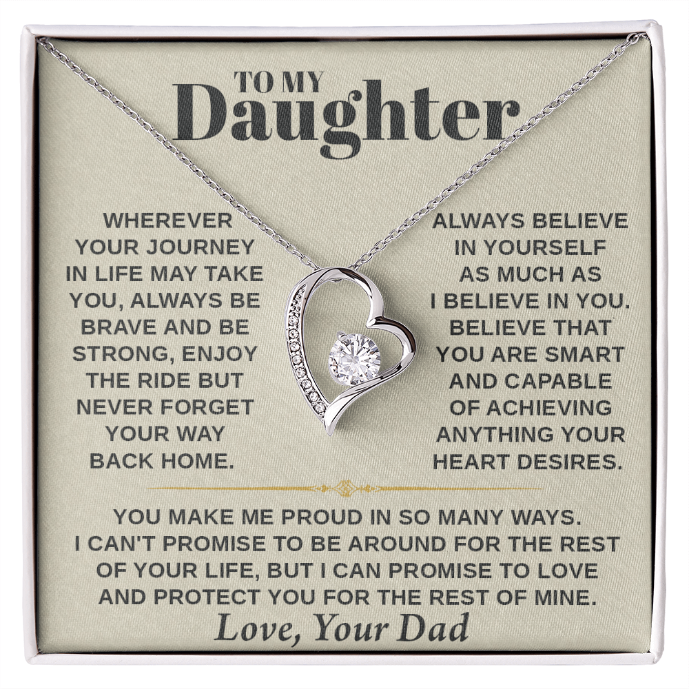 For the daughter who carries my heart wherever she goes — may this Forever Love Necklace !