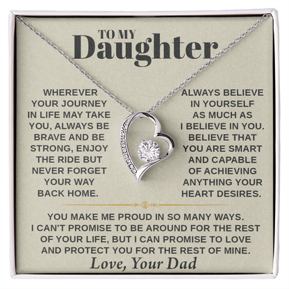 For the daughter who carries my heart wherever she goes — may this Forever Love Necklace !