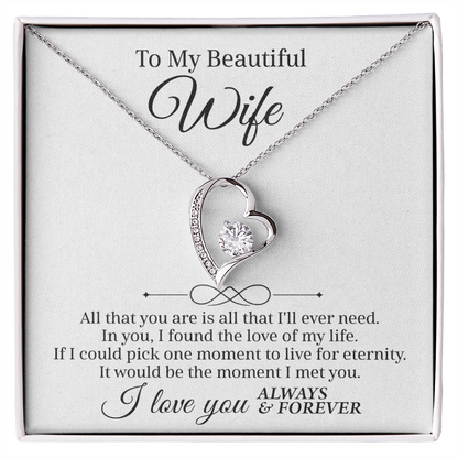 A Necklace as Endless as My Love — Forever Love Necklace Gift for Wife !