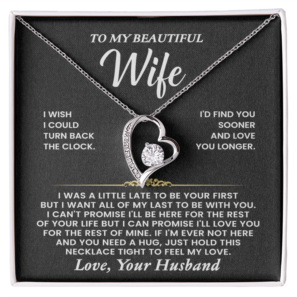 Not even time could wear down the shine of my love for you  Forever Love Necklace !