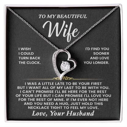 Not even time could wear down the shine of my love for you  Forever Love Necklace !