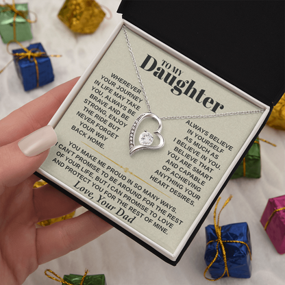 For the daughter who carries my heart wherever she goes — may this Forever Love Necklace !