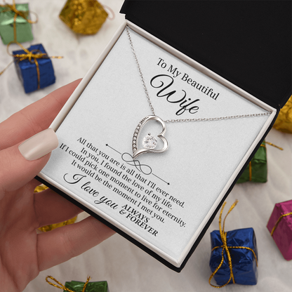 A Necklace as Endless as My Love — Forever Love Necklace Gift for Wife !
