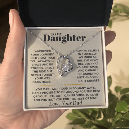 For the daughter who carries my heart wherever she goes — may this Forever Love Necklace !