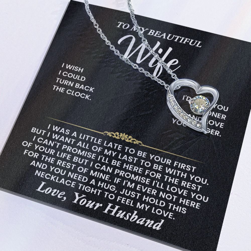 Not even time could wear down the shine of my love for you  Forever Love Necklace !