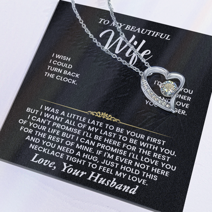 Not even time could wear down the shine of my love for you  Forever Love Necklace !