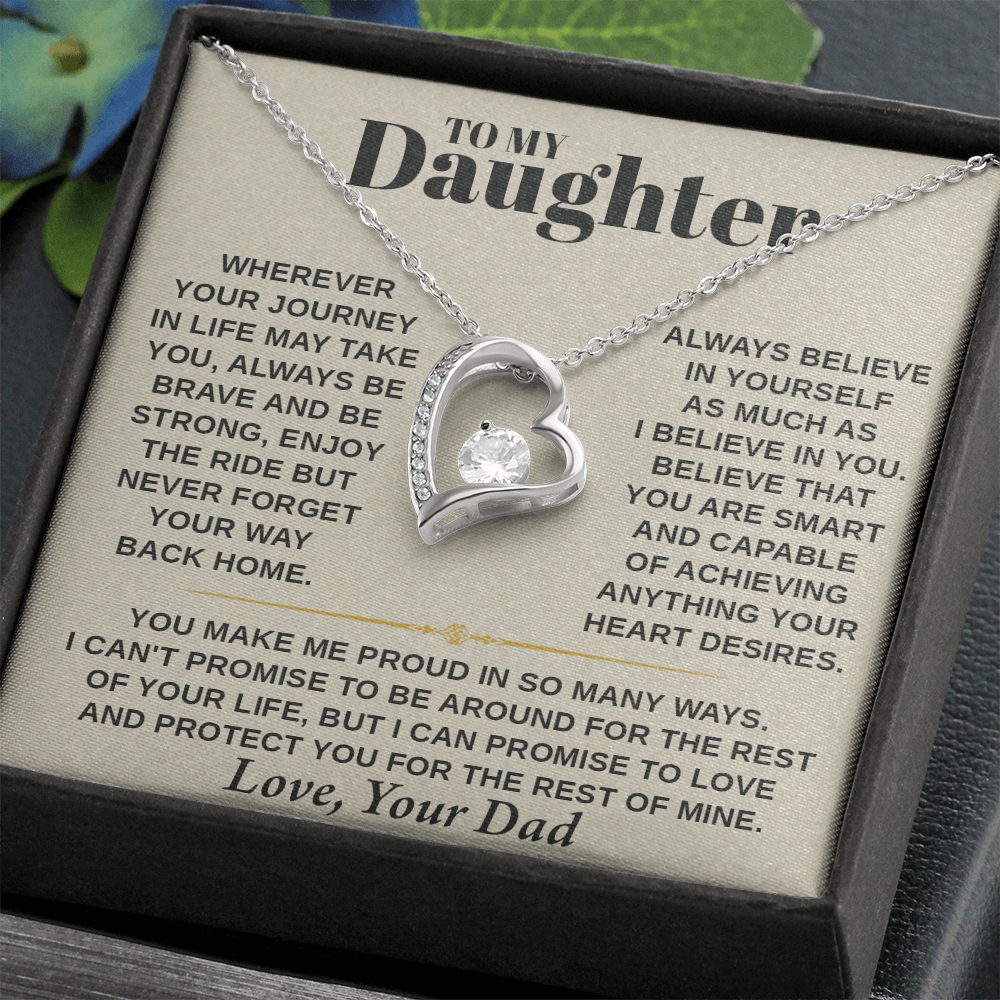 For the daughter who carries my heart wherever she goes — may this Forever Love Necklace !