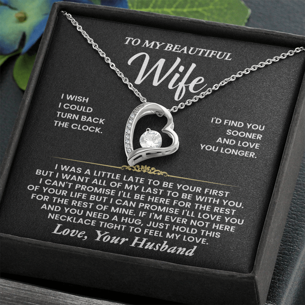 Not even time could wear down the shine of my love for you  Forever Love Necklace !