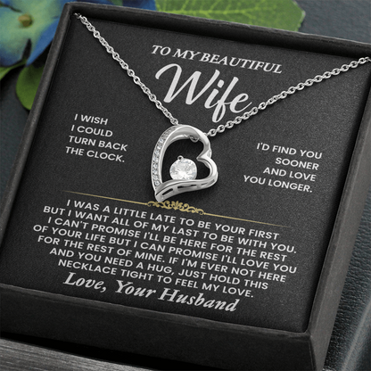 Not even time could wear down the shine of my love for you  Forever Love Necklace !
