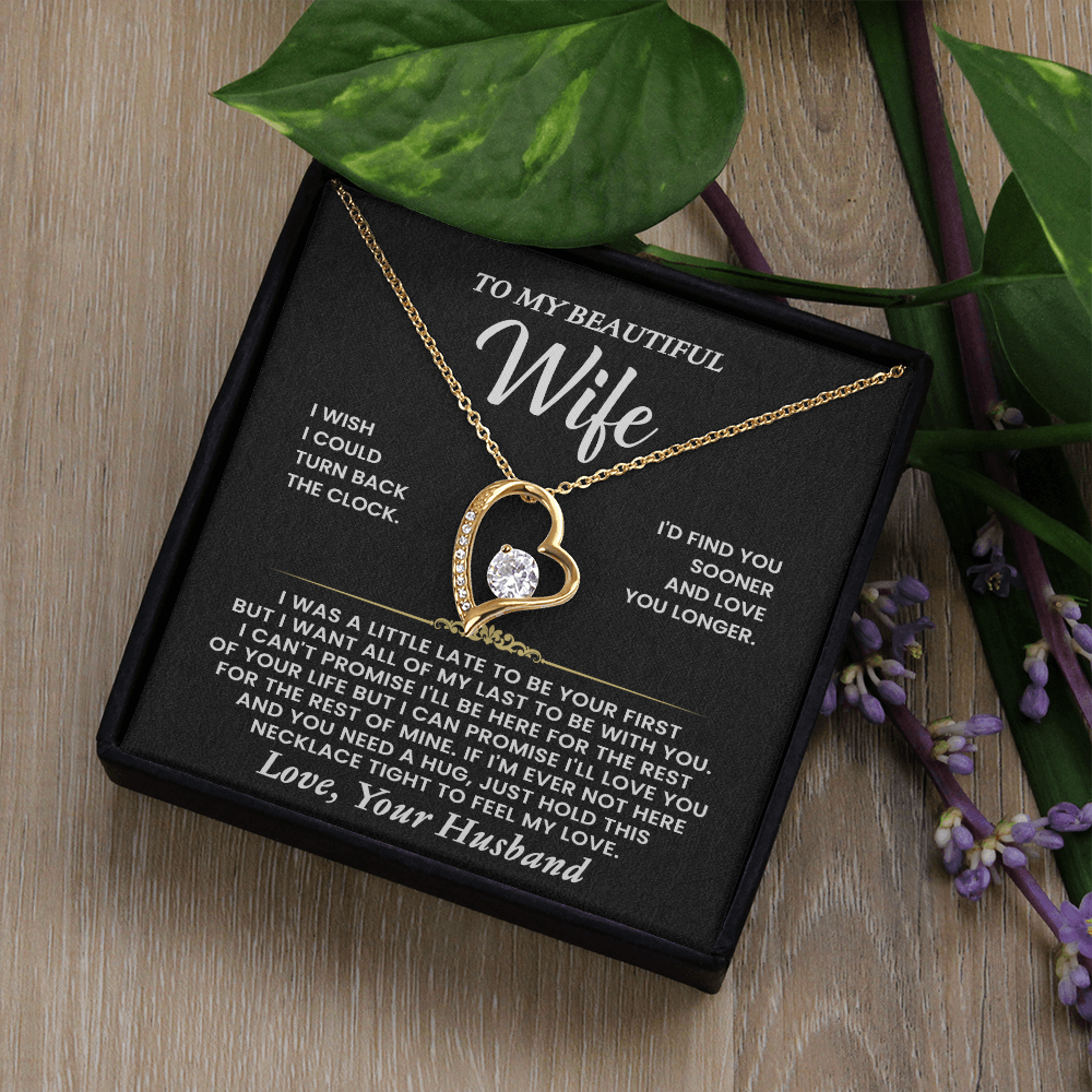 Not even time could wear down the shine of my love for you  Forever Love Necklace !