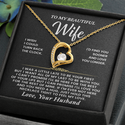 Not even time could wear down the shine of my love for you  Forever Love Necklace !