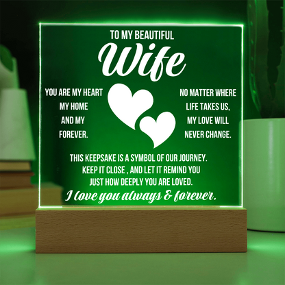 To My Beautiful Wife - This Keepsake is a Symbol