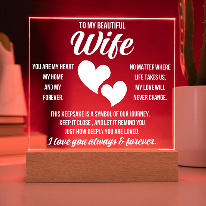 To My Beautiful Wife - This Keepsake is a Symbol