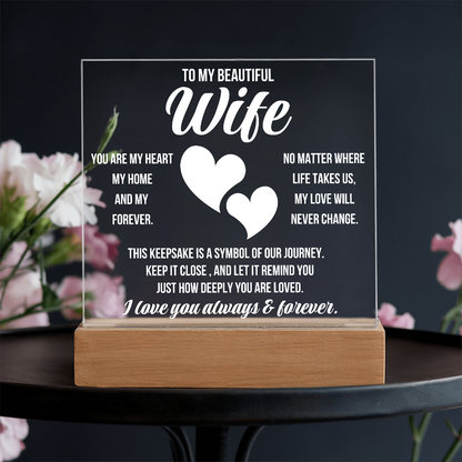 To My Beautiful Wife - This Keepsake is a Symbol